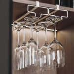 HASTHIP Wine Glass Rack for Cabinet Storage with Drill Free Mount | 2 Pack Iron Holder