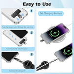 HASTHIP® Cordón Retráctil Antirrobo para Teléfono con Mosquetón Metálico de Bloqueo,Correa de Seguridad Giratoria 360° para Móvil,Llaves y Herramientas Ideal Senderismo y Escalada