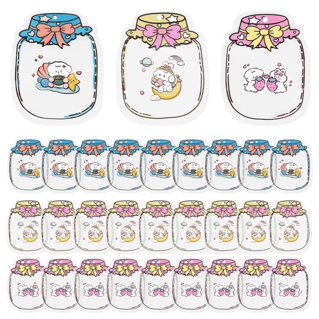 HASTHIP® Cute Cartoon Resealable Bags,300PCS Mini Self-Adhesive Cellophane Gift Bags 4x4 Inch,Small Flat Treat for Cookies Candies Jewelry Packaging Party Favors Multicolor