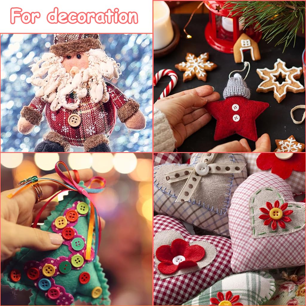 HASTHIP Colorful Buttons for Sewing and DIY Crafts featuring 300 pcs Resin Round Design