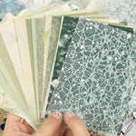 HASTHIP® Papel Texturizado para Scrapbooking y Tela de Malla con Botones, Set Decorativo para Tarjetas, Diario Creativo, Collage, Planificador y Proyectos de Arte - 3.9x5.5 Pulgadas
