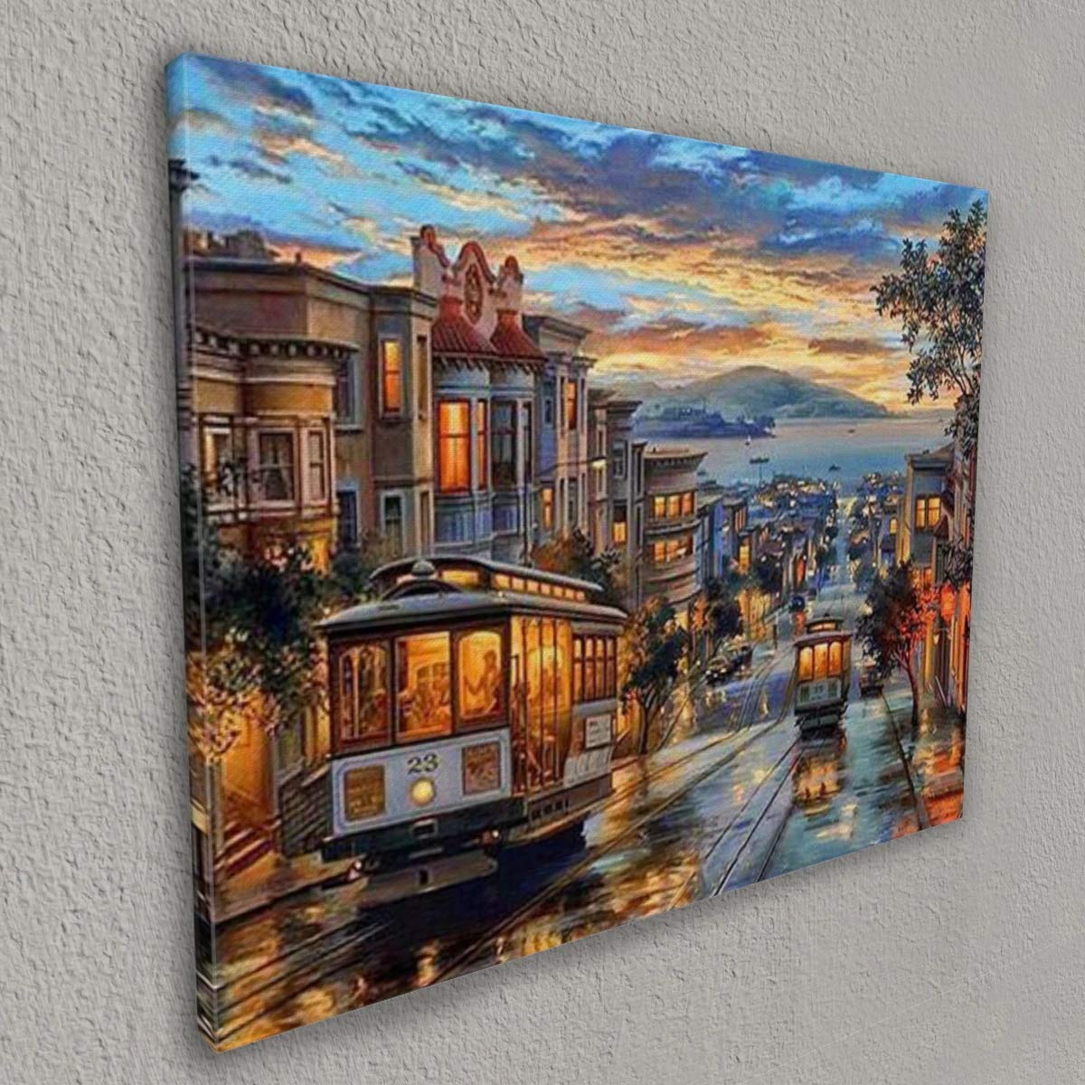 HASTHIP Paint by Numbers Kit for Adults with Brushes 16 x 20 in Canvas | DIY Room Art
