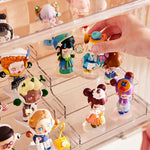 HASTHIP Acrylic Display Rack for Figures Collection with 4 Layer Stepped Design | Transparent Organizer