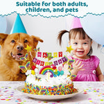 HASTHIP Happy Birthday Cake Topper Set 23 Pcs for Party Decoration with Rainbow and Butterflies | Reusable Eco Friendly Decorations for Kids and Family Celebrations