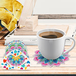 8Pcs Diamond Painting Coasters with Holder, DIY Mandala Coasters Diamond Painting Kits for Beginners, Adults & Kids Art Craft