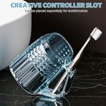 HASTHIP Toothbrush Holder Cup Pack of 2 for Bathroom Use with Inverted Drying Design | Clear PP Rinse Cups