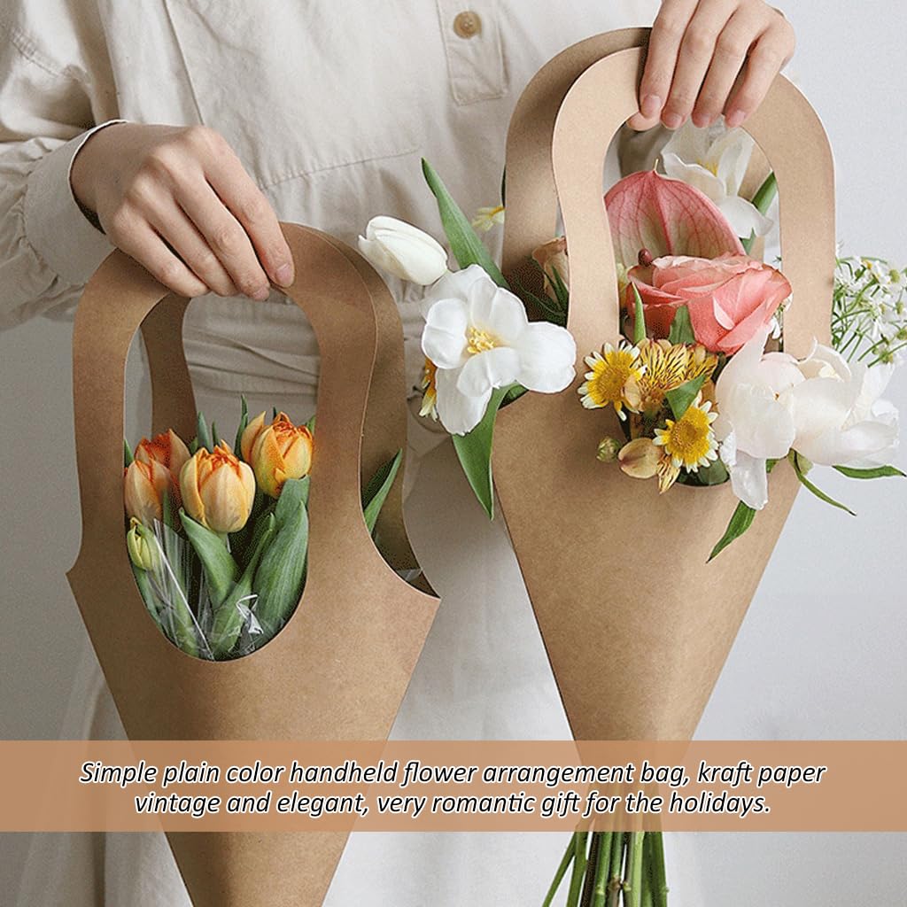 Gilprop 400 Pack Kraft Paper Flower Gift Bags - 13.8 Inch - View #2