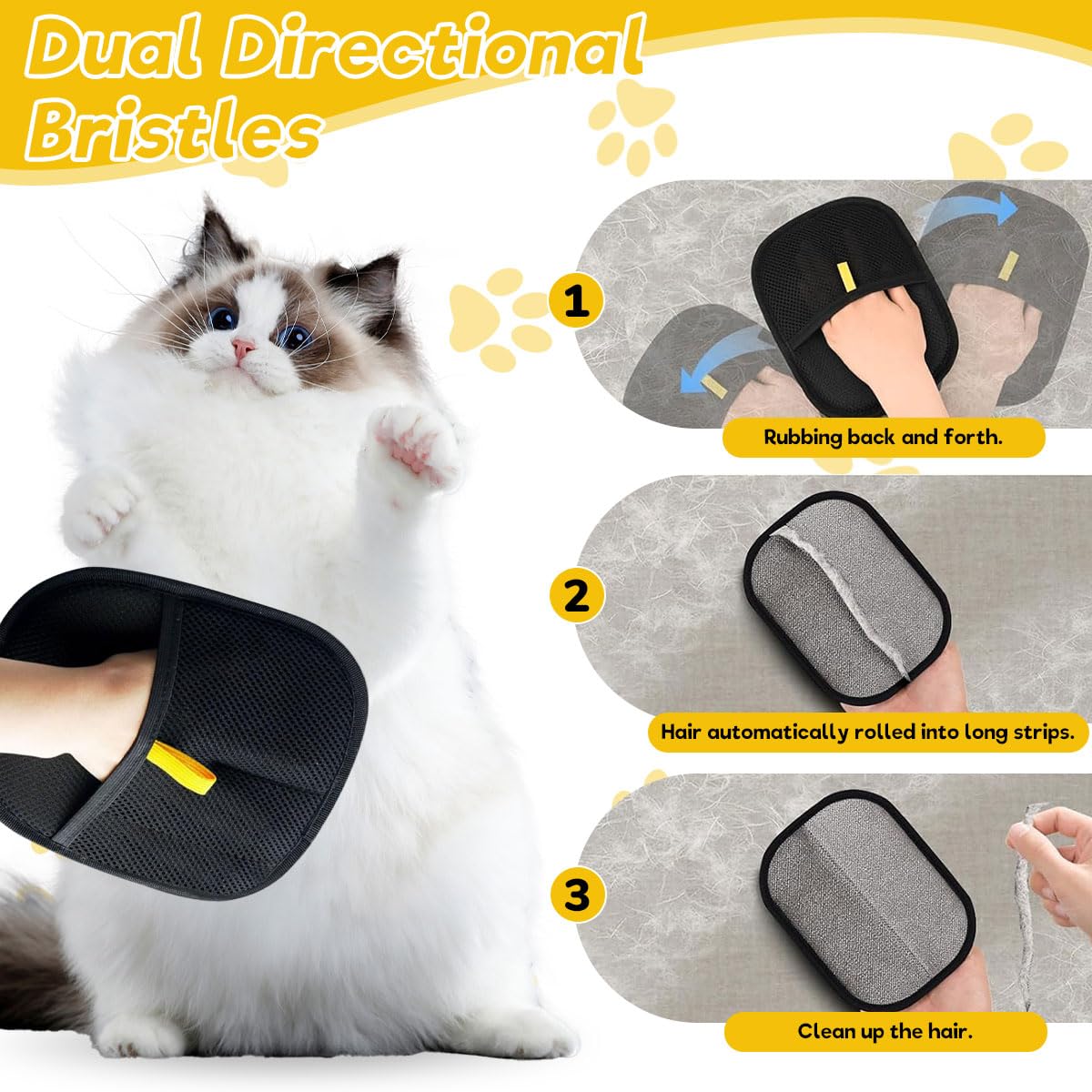 Qpets® Pet Hair Removal Gloves