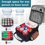 HASTHIP Lunch Box for Work and Picnic with Quick Release Buckle Handle 8.7×4.5×10.2 in Black