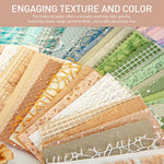 HASTHIP Scrapbook Paper for Journaling and Card Making with 16 Textured 10x14cm Sheets Brown