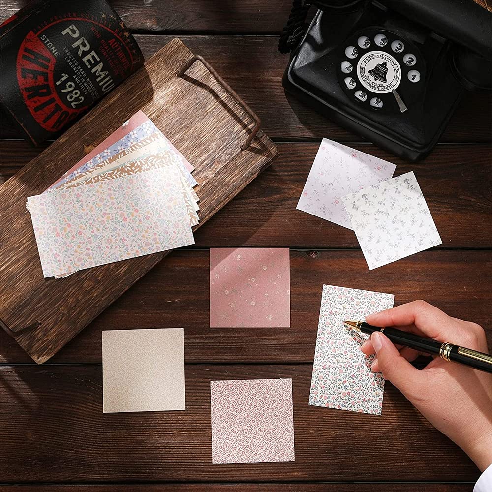 360 Sheets Vintage Scrapbook Paper Supplies DIY Journaling Supplies for Writing Drawing Scrapbook Materials for Craft Travel Journal 6 Sets