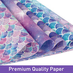 HASTHIP Mermaid Scrapbook Paper for DIY Crafts featuring Double-Sided 12x12 Sheets | 24 Pack