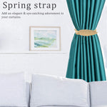 HASTHIP Curtain Tieback Set for Drapes featuring Snap Button Joint and 35 cm Rope | Alloy Holders