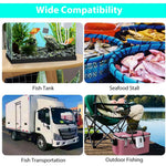 HASTHIP Aquarium Air Pump for Fish Tank featuring Dual Pipes and Air Stones 6L/min | USB Rechargeable