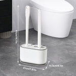 HASTHIP Toilet Brush Kit for Bathroom Cleaning with 3 in 1 Design and Non Abrasive TPR Bristles