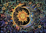 HASTHIP® Tapiz psicodélico de sol y luna