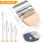 HASTHIP Darning Mini Loom Machine for Mending Jeans with 21 Hooks and 9 Needles | Wooden Weaving Tool