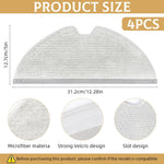 HASTHIP Mop Cloth Replenishment Kit for Dreame D9 L10 Pro Series featuring 4pcs Washable Microfiber Pads