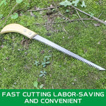 HASTHIP® Gardening Hand Saw Fine 13.9 Inches Wooden Handle Hand Saw Heavy Duty Steel Hand Saw Rugged Triple Razor Tooth Utility Hand Saw for Woodworking, Gardening