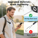 HASTHIP® Cordón Retráctil Antirrobo para Teléfono con Mosquetón Metálico de Bloqueo,Correa de Seguridad Giratoria 360° para Móvil,Llaves y Herramientas Ideal Senderismo y Escalada