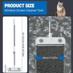 HASTHIP Mesh Screen Cleaning Brush for Windows with 24–39 in Telescopic Handle | Double Sided Wiper