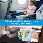 Airplane Footrest Kids Bed, Airplane Foot Hammock for Baby Toddler with Anti-Slip Design, Baby Car Bed Airplane Seat Extender for Kids, Portable Baby Travel Accessories, 78 * 43cm (Black)