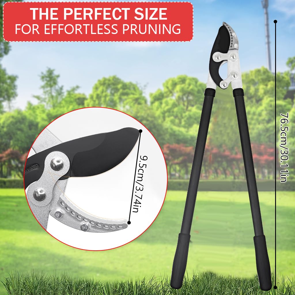 HASTHIP Branch Cutter for Thick Branches with 30in Handle and SK5 Steel Blade | 2in Cut Capacity