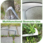 HASTHIP Crack Weeder Tool for Lawn and Yard featuring 30cm Serrated Blade and Wooden Handle