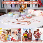 HASTHIP Candle Accessory Set with 17 cm Wick Trimmer and Curved Dipper for Scented Lovers | Stainless Steel 3 in 1 Tools