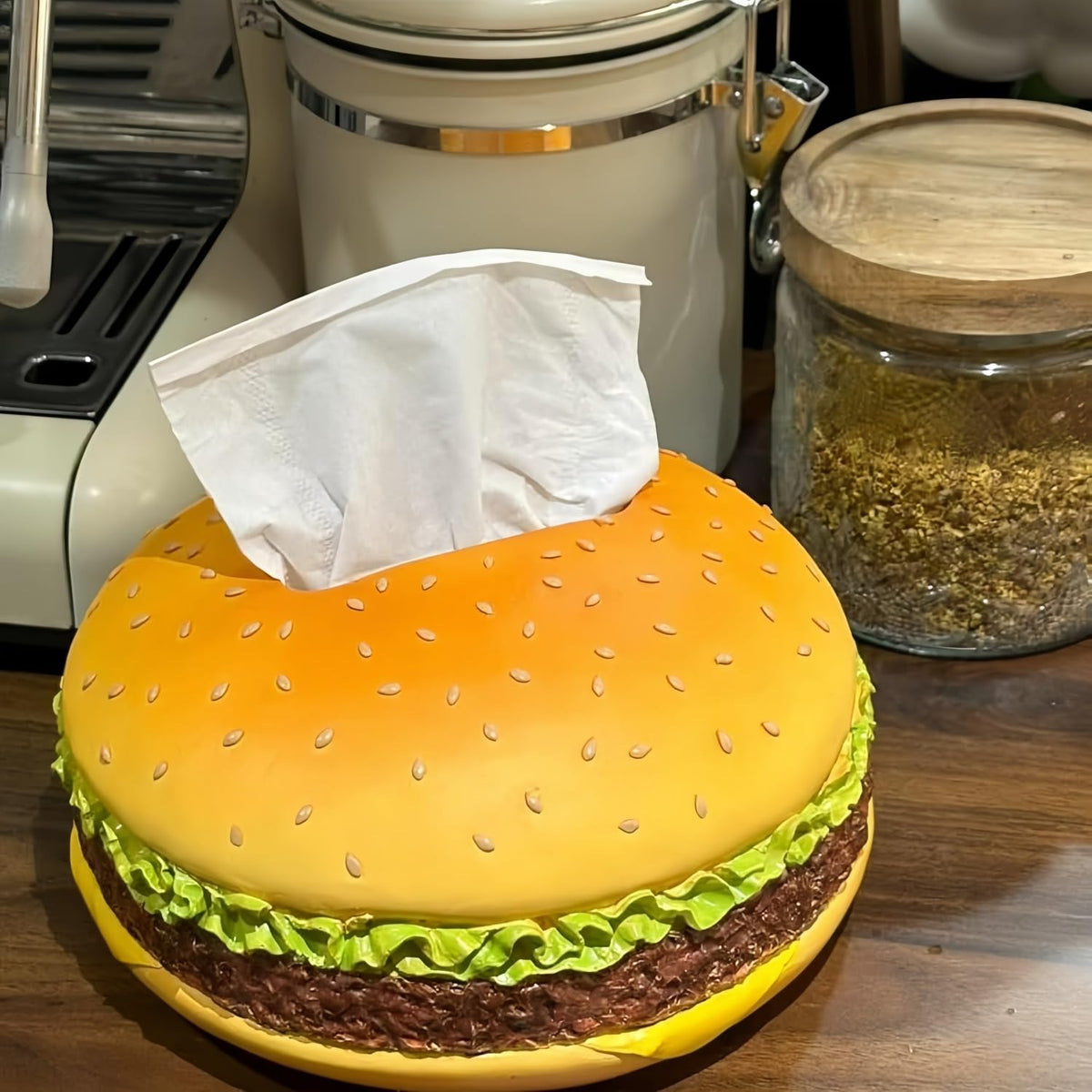HASTHIP Burger Tissue Box for Home Car and Office featuring Creative Fun Design | Gift Organizer