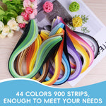 HASTHIP® Paper Quilling Kit 900pcs Multi Colors 5mm Quilling Paper Strips Quilling Tool Set Quilling Tool Quilling Template Board Curling Tool Scissors Set Accessories for DIY Paper Quilling Craft