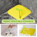 HASTHIP Silicone Bathroom Drain Cover for Shower and Sink 5.9 in with Green Sprout Handle