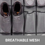 HASTHIP Over The Door Shoe Organizer for Closet and Entryway with 24 Mesh Pockets | 4 Hooks