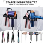 HASTHIP Wall Hair Dryer Organizer for Bathroom with Cable Management Knob | Carbon Steel Storage Rack