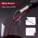 4PCS Wine Opener Set with Foil Cutter,Wine Pourer,Vacuum Wine Stopper Wine Bottle Opener Wine Opener Corkscrew Steel with One Foil Cutter T Shape Handle Gifts