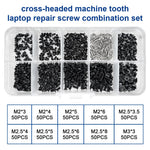 HASTHIP® 500Pcs Phillips Head Screws M2/M2.5/M3 Phillips Head Screws Kit Laptop Repairing Screws Accessories, Phillips Screw Kit with Box & Screwdriver