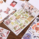 HASTHIP Vintage Washi Stickers for Scrapbooking and Journaling with 50 A5 Sheets | Tear and Adhere Design