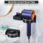 HASTHIP Wall Hair Dryer Organizer for Bathroom with Cable Management Knob | Carbon Steel Storage Rack