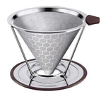 HASTHIP Filter Coffee Maker 800 Mesh for Rich Flavor with Dual Filter 304 Stainless Steel | Easy Clean Paperless Dripper