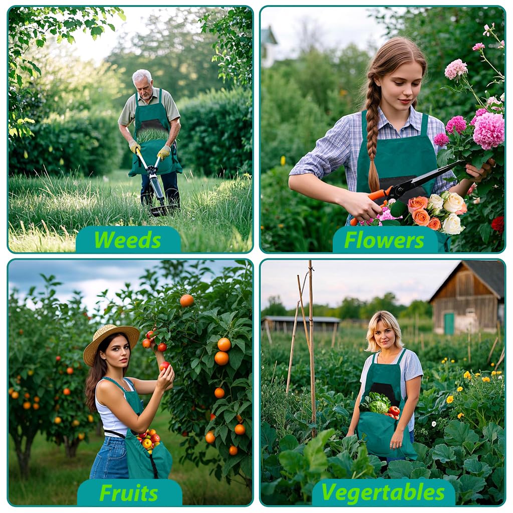 HASTHIP Gardening Apron for Outdoor and Craft Use with Dual Front Pockets and Adjustable Tie‑Back | Waterproof Oxford Cloth Utility Design
