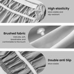 HASTHIP Bed Skirt for Single Bed 75x39 in featuring Pleated Minimalist Design in Grey | 15 in Drop Polyester Cotton Dust Cover