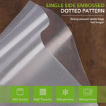 HASTHIP Vacuum Sealer Bags for Food Storage with Double Sided Airtight Design | 4 Rolls 11x20ft and 8x20ft BPA Free