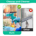 HASTHIP Window Cleaning Brush with Dual-Sided Head and Built-In Spray Bottle for Glass | Multi-Surface Tool for Tracks and Mirrors