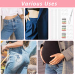 HASTHIP Pant Waist Tightener for Loose Pants with 22cm Elastic Bands and Buttonholes | 10 Bands 40 Buttons Sew Kit