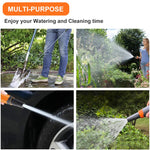 HASTHIP® Garden Hose Spray Nozzle Kit Pressurized Water Spray Nozzle with 3 Connectors Multi Purpose Spray Nozzle with 3 Spray Patterns Universal Sprayer Head for Car Washing, Gardening, Watering