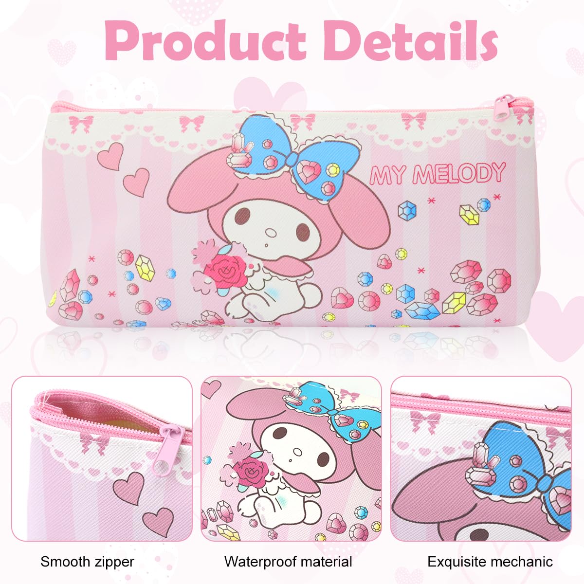 HASTHIP Melody School Supplies Set for Girls with Notebook Pens Stickers and Pouch | Cute Gift Idea