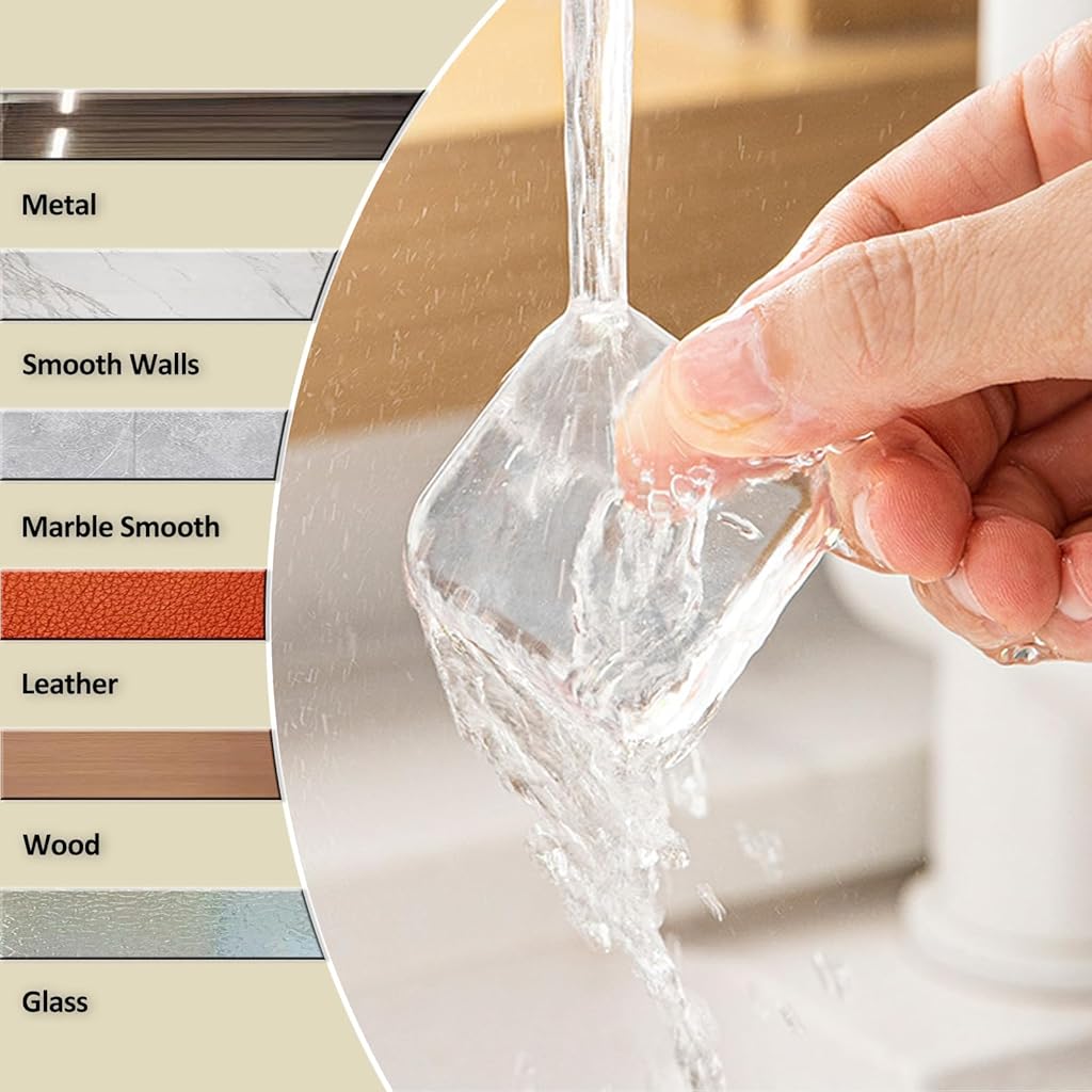 HASTHIP® Clear Rubber Door Stopper Wall Protector 6 Pack Self-Adhesive Silicone Gel Bumper Pads for Home Office Furniture Door Handle Cushion Anti-Collision Sound Dampening Transparent