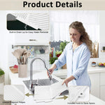 HASTHIP Kitchen Silicone Dish Drying Mat for Counter or Sink with Drain Lip 19.9x16.7 in | Heat‑Resistant Food‑Grade Silicone
