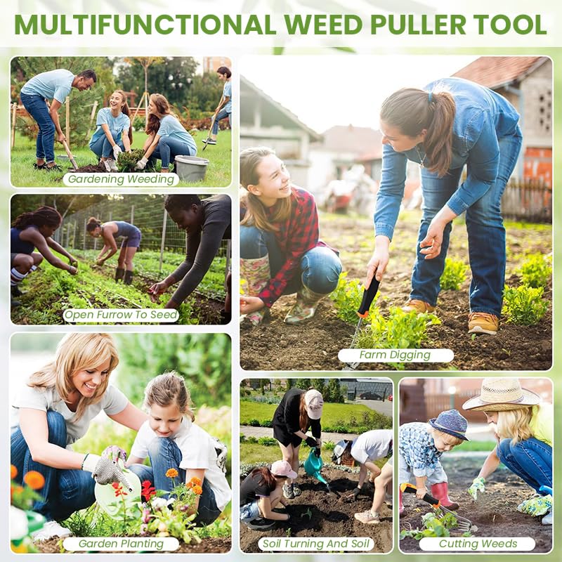 HASTHIP Weeding Artifact Uprooting Tool for Gardening with Stainless Steel Construction 2PCS