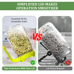 HASTHIP Sprouting Mason Jar for Homemade Edible Seeds with 32 oz Glass Body and Ventilated Mesh Lid | Includes PP Handle